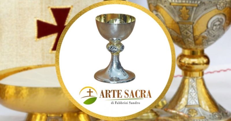  ARTE SACRA Offerta Calice liturgico Romanico in Argento con nodo centrale vendita online